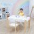 Fantasy Fields -  Play table & Chairs 3 pcs set with storage and 2 way table top - White Perspective: back