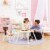 Fantasy Fields - Rainbow Fishnet Play Table & Chairs Kids Furniture - White Perspective: back