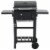 vidaXL Charcoal-Fueled BBQ Grill with Bottom Shelf Black Perspective: back