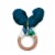 Kanga Care Muslin Crinkle Bunny Ear Teething Ring - Clover Perspective: back