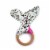 Kanga Care Muslin Crinkle Bunny Ear Teething Ring - Radical Perspective: back