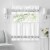 Kate Aurora Pacifico 3 Piece Kitchen Curtain Set - 24 in. Long - White Perspective: back