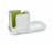Full Circle® Stash™ White Modular Ceramic Sink Caddy Perspective: back