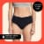 Thinx for All Women's Everyday Comfort Brief Leakproof Period Underwear, Size Small, Black Perspective: back
