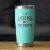 Bevvee™ Legend Has Retired - Insulated Coffee Tumbler - Funny Retirement Gifts - Teal, 20 oz Perspective: back