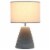 Simple Designs Concrete Pinnacle Table Lamp in Gray with Gray Shade Perspective: back