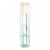 Simple Designs Wood Etagere Shelving Floor Lamp in Aqua Blue with Cream Shade Perspective: back