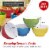 Bruntmor Red, Blue, Green, Yellow 20 Oz Ceramic Dessert Bowl Set Of 4 Perspective: back
