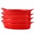 Bruntmor 8 x5  Red Oval Ceramic Deep Dish Pie Pan Set of 4 Perspective: back