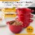 Bruntmor Red 24 Oz x 4 Soup Mug Set - French Onion Soup Cups Perspective: back