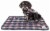 Touchdog 2-In-1 Tartan Plaided Dog Jacket With Matching Reversible Dog Mat Perspective: back