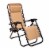 Elevon Adjustable Outdoor Zero Gravity Recliner Lounge Chair, Beige, Set of 2 Perspective: back