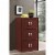 Hodedah 6 Door Enclosed Multipurpose Storage Cabinet for Home & Office, Mahogany Perspective: back