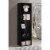 Hodedah 12 x 16 x 60 Inch 5 Shelf Bookcase and Office Organizer, Black Finish Perspective: back