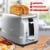 Brentwood Select Extra Wide 2 Slot Stainless Steel Toaster Perspective: back