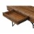 Alpine Furniture Live Edge 1 Drawer Wood Writing Desk in Light Walnut (Brown) Perspective: back
