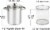 Cook N Home Asparagus Steamer Pot Stainless Steel with Basket,Glass Lid, 4 Quart, 3-Piece Perspective: back