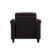 LifeStyle Solutions New Haven Chair in Coffee Microfiber Upholstery Perspective: back