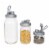 reCAP® Mason Jars Lid POUR cap | Wide Mouth | Silver | Set of 3 Perspective: back