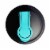 reCAP® Mason Jars Lid POUR cap | Wide Mouth | Black/Aqua Perspective: back