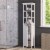 RiverRidge Madison Transitional Wood Linen Tower with Open Shelves in White Perspective: back