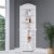RiverRidge Brookfield Tall Transitional Wood Corner Cabinet in White Perspective: back