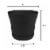 Bloem SP0500 Saturn Indoor Outdoor 5 Inch Planter Pot w/ Matching Saucer, Black Perspective: back