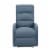 New Ridge Home Goods Charlotte Modern Metal and Wood Recliner in Denim Blue Perspective: back