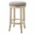 New Ridge Home Goods Victoria 25  Wood Bar Height Swivel Stool in Ivory Perspective: back