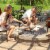 Pre-Seasoned Cast Iron Skillet Fry Pan Set 6 , 7 and 10 Round Cookware Perspective: back