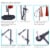 Sunnydaze 10 ft Solar Offset Steel Patio Umbrella with Crank - Burnt Orange Perspective: back