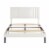 BIKAHOM Tufted Upholstered Platform Bed Frame w/Adjusting Headboard, King, White Perspective: back