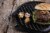 Victoria Wire Handles Cast Iron Round Reversible Griddle Perspective: back