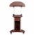Techni Mobili Deluxe Height Adjustable Laptop Cart in Chocolate Perspective: back