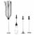 Ozeri Deluxe Milk Frother & Whisk in Stainless Steel, with Stand and 4 Frothing Attachments Perspective: back