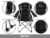 GigaTent Folding Camping Chair - Black Perspective: back
