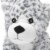 Warmies Snow Leopard Stuffed Animal Perspective: back
