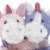 Intelex Warmies Microwavable Plush - Hugs Pink and Purple Unicorns Perspective: back