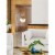 Zuo Waterloo Floor Lamp in White and Brushed Brass Perspective: back