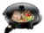 Chefman Round Electric Skillet - Black Perspective: back