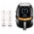 Chefman Digital Air Fryer with Flat Basket - Black Perspective: back