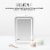 Chefman Portable LED Mirrored Mini Fridge - White Perspective: back