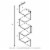 Furinno FR16123GYW-BK 5 Tier Wall Mount Floating Corner Square Shelf, French Oak Grey & Black Perspective: back