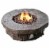 Peaktop Round Propane Gas Fire Pit in Slate Perspective: back