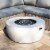 Teamson Home Outdoor Round Concrete Base Propane Gas Fire Pit for Garden Patio Decor, Gray Perspective: back