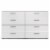 Tvilum Austin 8 Drawer Double Dresser in White Perspective: back