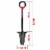 Radius Carbon Steel blade Poly Handle 10.5 in. W x 44.5 in. L Shovel - Total Qty: 1 Perspective: back
