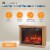 Lifesmart Square Fireplace Heater - Medium Oak Perspective: back