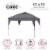 CORE Instant Canopy 10 x 10 Foot Outdoor Pop Up Shade Canopy Shelter Tent, Gray Perspective: back