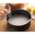 100 Round Parchment Paper Cake Pan Liners for Baking w/ Easy Lift Tabs 6" White Perspective: back